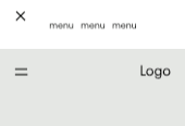Navigation on top logo right