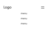 Menu icon default – overlay panel